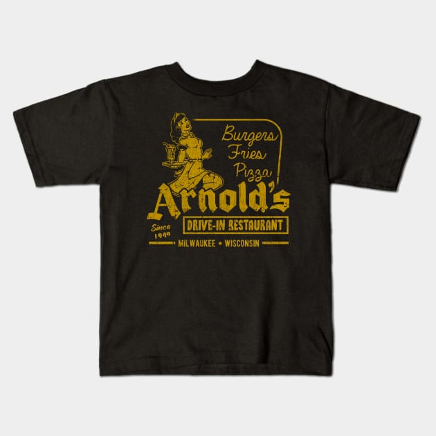 Vintage Arnold's Drive-In Restaurant Kids T-Shirt by OniSide